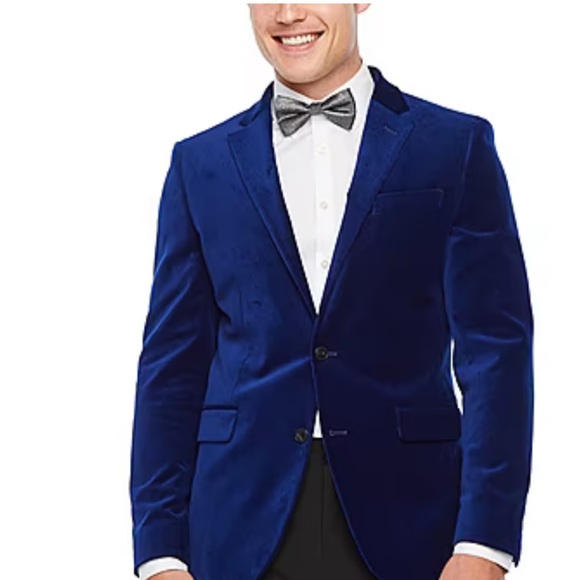 JF J.Ferrar Mens Slim Fit Velvet Sport Coat - Picture 1 of 9